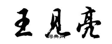 胡问遂王见亮行书个性签名怎么写