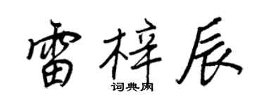 王正良雷梓辰行书个性签名怎么写