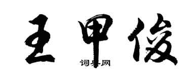 胡问遂王甲俊行书个性签名怎么写