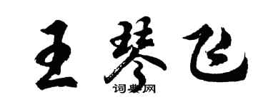 胡问遂王琴飞行书个性签名怎么写