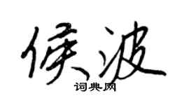 王正良侯波行书个性签名怎么写