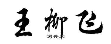 胡问遂王柳飞行书个性签名怎么写