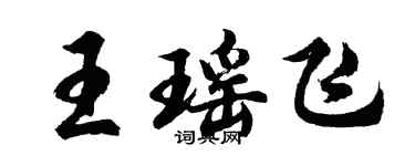 胡问遂王瑶飞行书个性签名怎么写