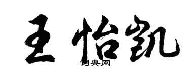胡问遂王怡凯行书个性签名怎么写
