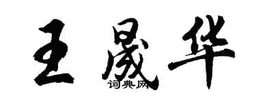 胡问遂王晟华行书个性签名怎么写