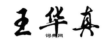 胡问遂王华真行书个性签名怎么写