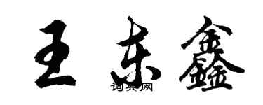 胡问遂王东鑫行书个性签名怎么写
