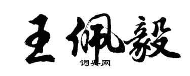 胡问遂王佩毅行书个性签名怎么写