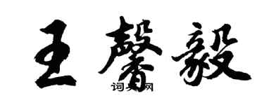 胡问遂王馨毅行书个性签名怎么写