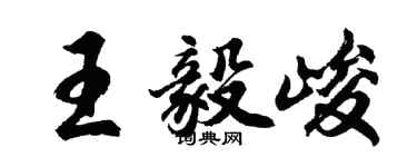 胡问遂王毅峻行书个性签名怎么写