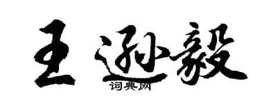 胡问遂王逊毅行书个性签名怎么写