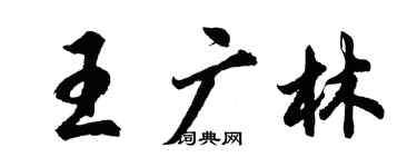 胡问遂王广林行书个性签名怎么写