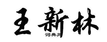 胡问遂王新林行书个性签名怎么写