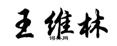 胡问遂王维林行书个性签名怎么写