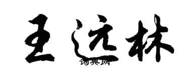胡问遂王远林行书个性签名怎么写