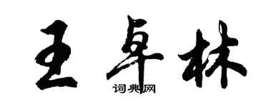 胡问遂王卓林行书个性签名怎么写