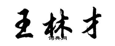 胡问遂王林才行书个性签名怎么写