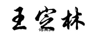 胡问遂王定林行书个性签名怎么写