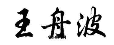 胡问遂王舟波行书个性签名怎么写