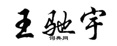 胡问遂王驰宇行书个性签名怎么写
