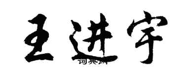 胡问遂王进宇行书个性签名怎么写