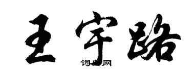 胡问遂王宇路行书个性签名怎么写