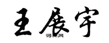 胡问遂王展宇行书个性签名怎么写