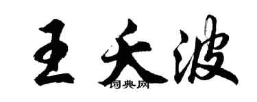 胡问遂王夭波行书个性签名怎么写