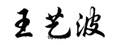 胡问遂王艺波行书个性签名怎么写
