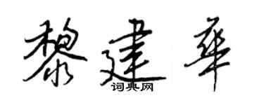 王正良黎建华行书个性签名怎么写