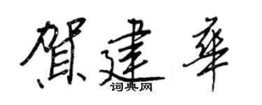 王正良贺建华行书个性签名怎么写