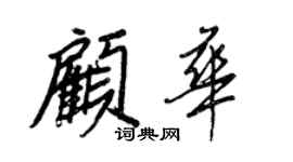 王正良顾华行书个性签名怎么写