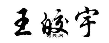 胡问遂王皎宇行书个性签名怎么写
