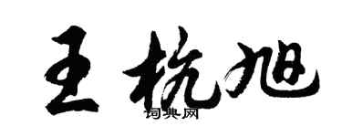 胡问遂王杭旭行书个性签名怎么写