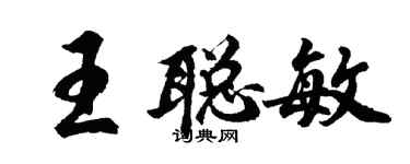 胡问遂王聪敏行书个性签名怎么写