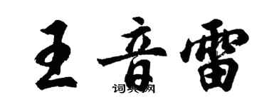 胡问遂王音雷行书个性签名怎么写