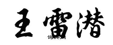 胡问遂王雷潜行书个性签名怎么写