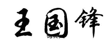 胡问遂王国锋行书个性签名怎么写