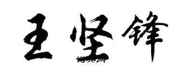 胡问遂王坚锋行书个性签名怎么写