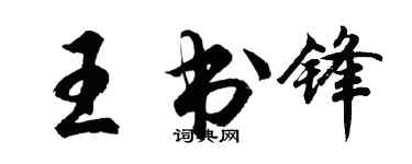 胡问遂王书锋行书个性签名怎么写