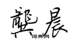 王正良龚晨行书个性签名怎么写