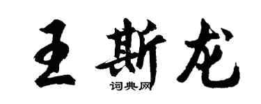 胡问遂王斯龙行书个性签名怎么写