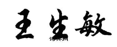 胡问遂王生敏行书个性签名怎么写