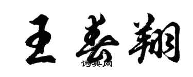 胡问遂王春翔行书个性签名怎么写
