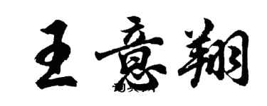 胡问遂王意翔行书个性签名怎么写
