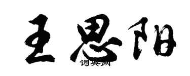 胡问遂王思阳行书个性签名怎么写
