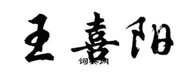 胡问遂王喜阳行书个性签名怎么写