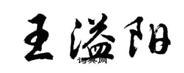 胡问遂王溢阳行书个性签名怎么写