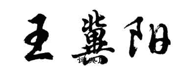 胡问遂王冀阳行书个性签名怎么写