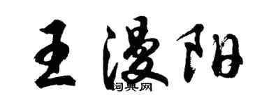 胡问遂王漫阳行书个性签名怎么写